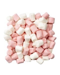 White & Pink Round Marshmallow