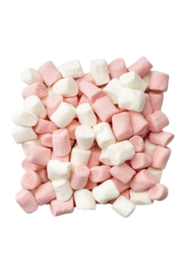 White & Pink Round Marshmallow